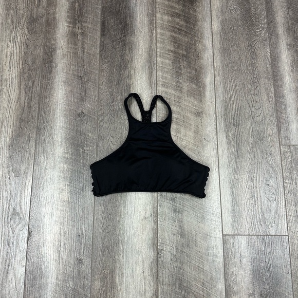VS Black High Neck Swim Top - Picture 1 of 10